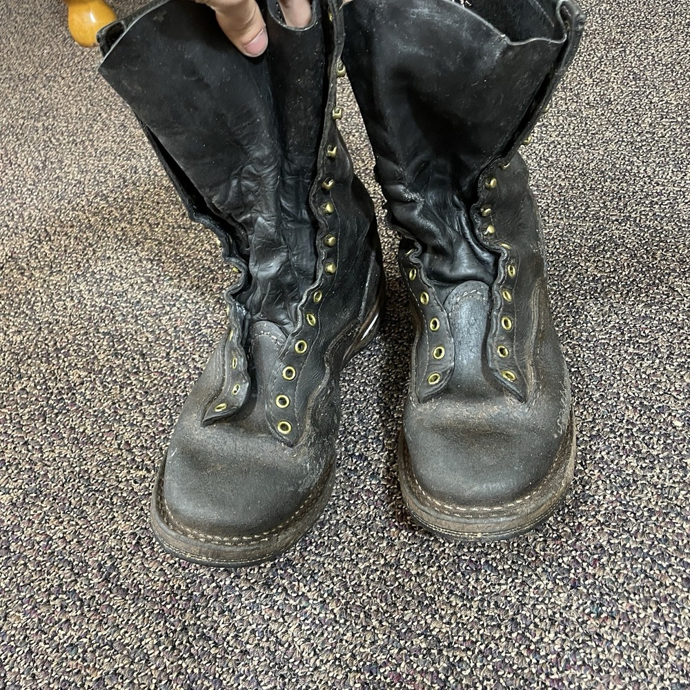 Wesco Stock Timber Boots 1912SI Mens 12E Caulks 12" Lace-to-toe *read desc* - Picture 10 of 16